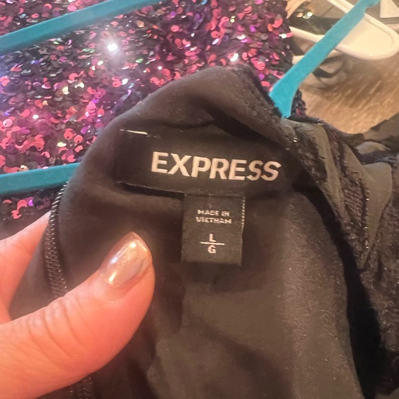 Leopard express long sleeve dress large - Picture 4 of 4